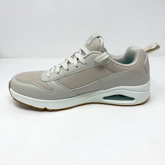 Skechers Mens Uno Fastime Sz 10 Comfort Athletic Shoe Sneakers Off White Beige